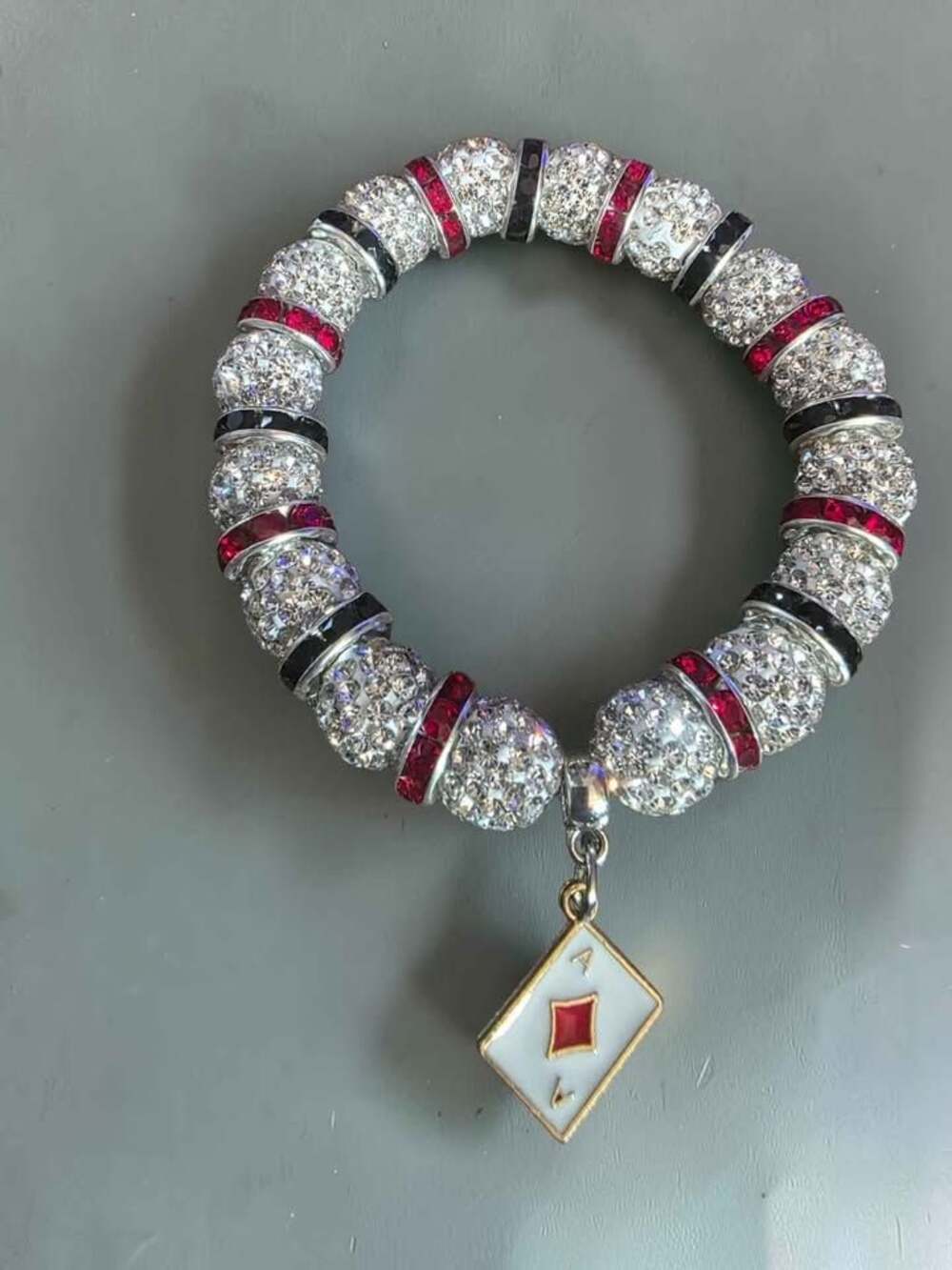 Ace of Diamonds Beaded Stretch Bracelet